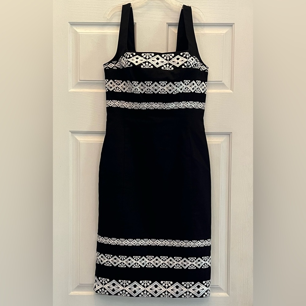 WHBM sateen cotton sheath dress